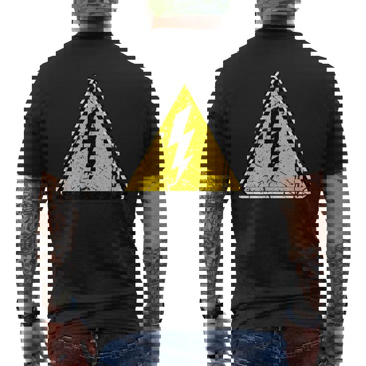 Électricien Signe De Danger Vintage Drôle T-shirt imprimé au dos