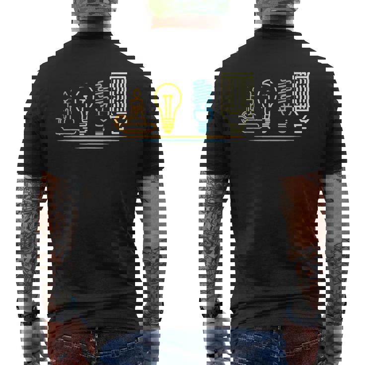 Eléctrico Ingeniero Iluminación Electricidad Electricista Camiseta Hombre Estampado Espalda