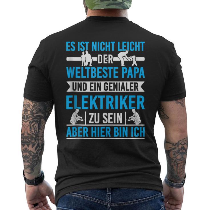 Elektriker Papa Spruch Genialer Elektronikerater T-Shirt mit Rückendruck