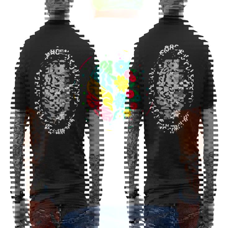 Embrace Neurodiversity Brain Autism Awareness Adhd Autistic Men's T-shirt Back Print