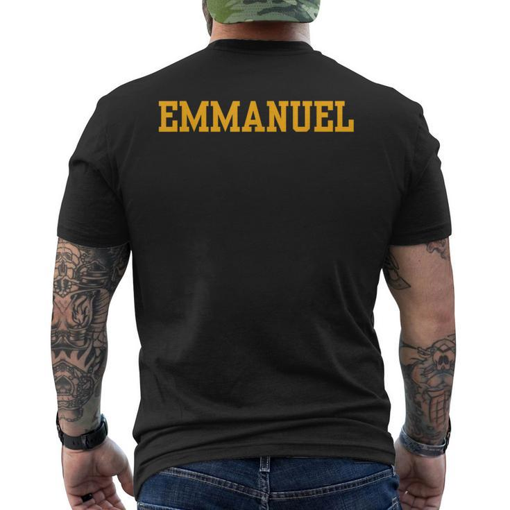 Emmanuel College Men's T-shirt Back Print