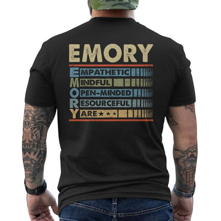 Emory Family Name Emory Last Name Team Men's T-shirt Back Print