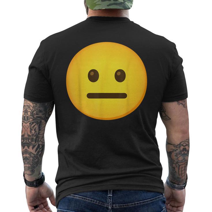 Emoticon Neutral Face With Straight Mouth Men's T-shirt Back Print