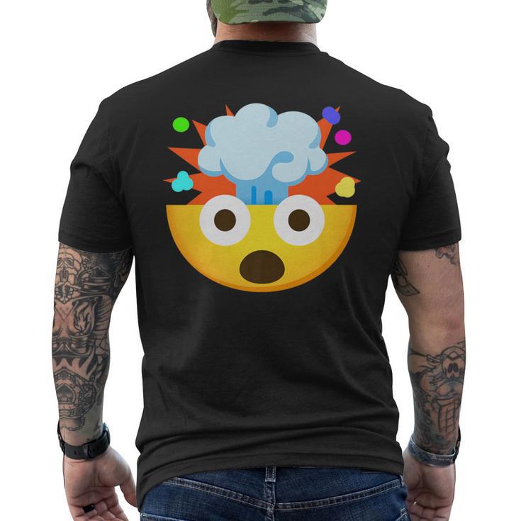 Emoticon Shocked Face With Exploding Head Men's T-shirt Back Print