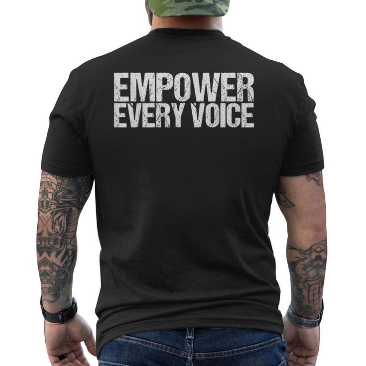 Empower Every Voice Social Causes Men's T-shirt Back Print