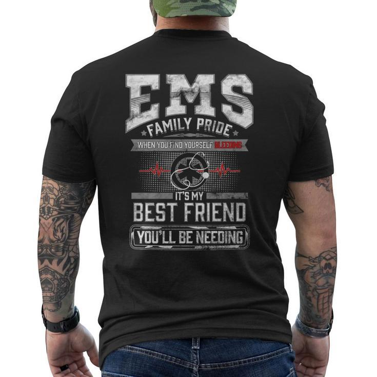 Emt Proud Paramedic Best Friend Ems Men's T-shirt Back Print