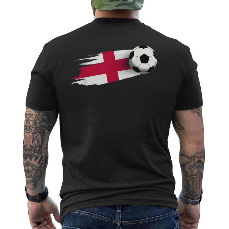 England Flag Jersey England Soccer Team England Men's T-shirt Back Print