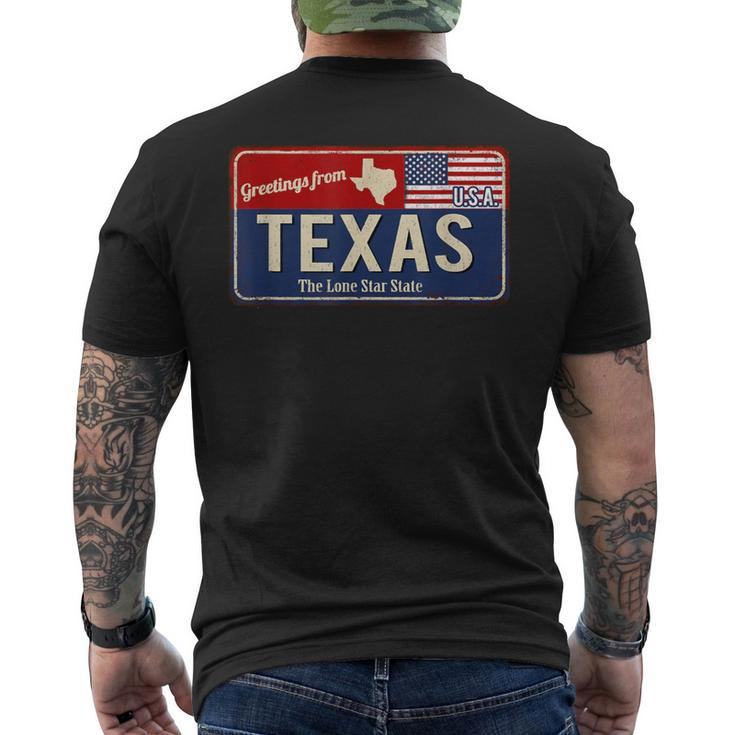 Enjoy Wear Cool Texas Wild Vintage Texas Usa Men's T-shirt Back Print