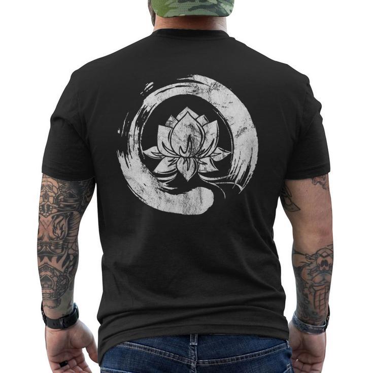 Enso Zen Circle Of Enlightenment Lotus Vintage Men's T-shirt Back Print