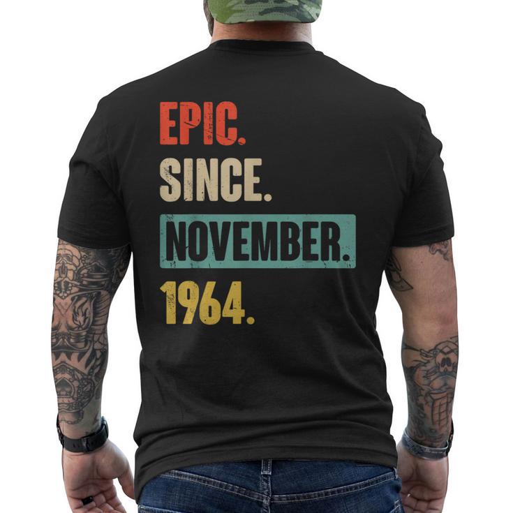 Epic Since November 1964 59Th Birthday 59 Year Old Men's T-shirt Back Print