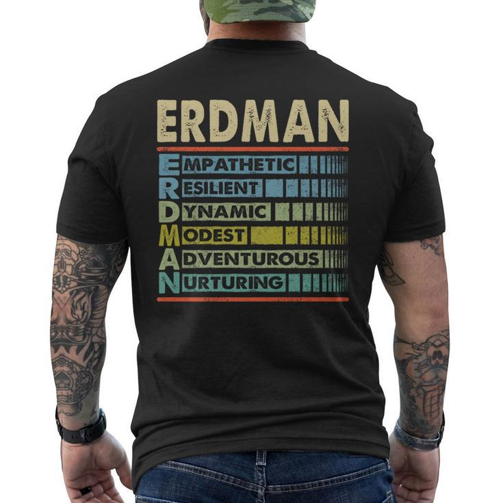 Erdman Family Name Erdman Last Name Team Men's T-shirt Back Print