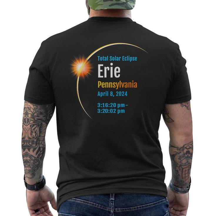 Erie Pennsylvania Pa Total Solar Eclipse 2024 1 Men's T-shirt Back Print