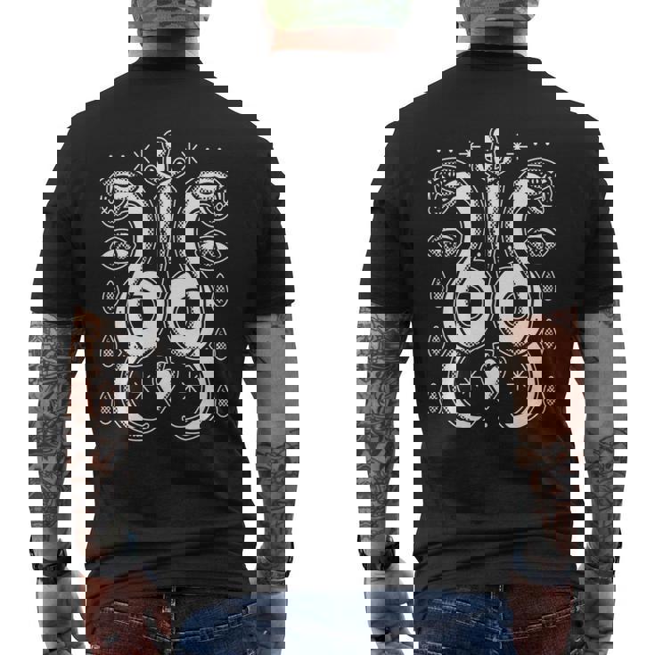 Esotérico Oculto Serpiente Y Cuchillo Alquimia Ojo Símbolos Arte Del Tatuaje Manga Larga Camiseta Hombre Estampado Espalda
