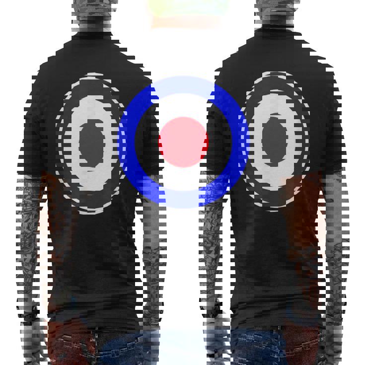Estilo Retro Diseño De Círculos Rojo Blanco Azul Y Blanco Camiseta Hombre Estampado Espalda