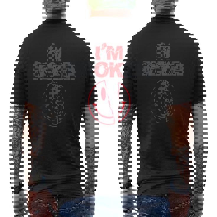 Estoy Roto Estoy Bien Roto Estoy Roto En La Parte Posterior Camiseta Hombre Estampado Espalda