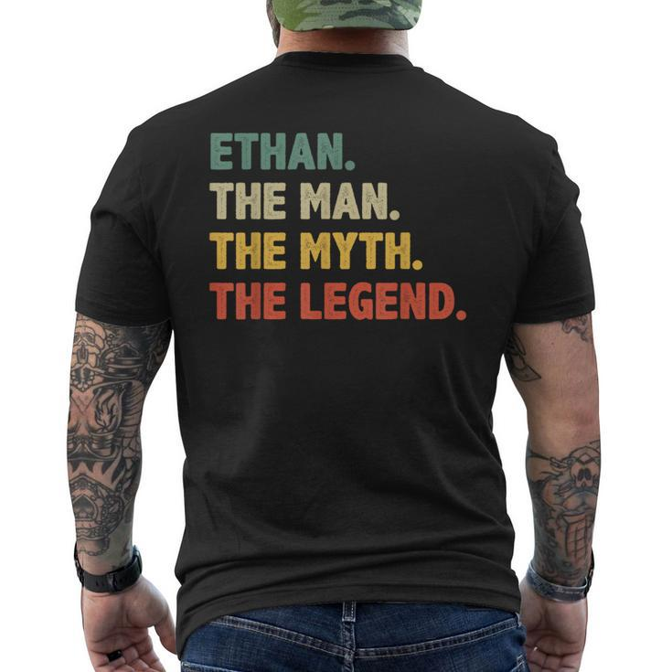 Ethan The Man The Myth The Legend Vintage For Ethan Men's T-shirt Back Print