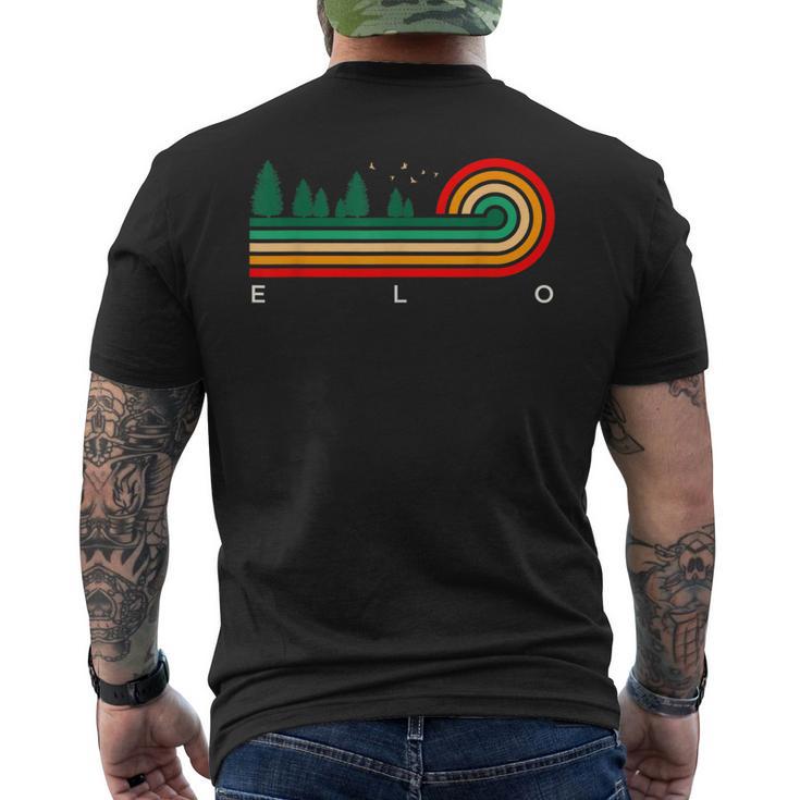 Evergreen Vintage Stripes Elo Wisconsin Men's T-shirt Back Print