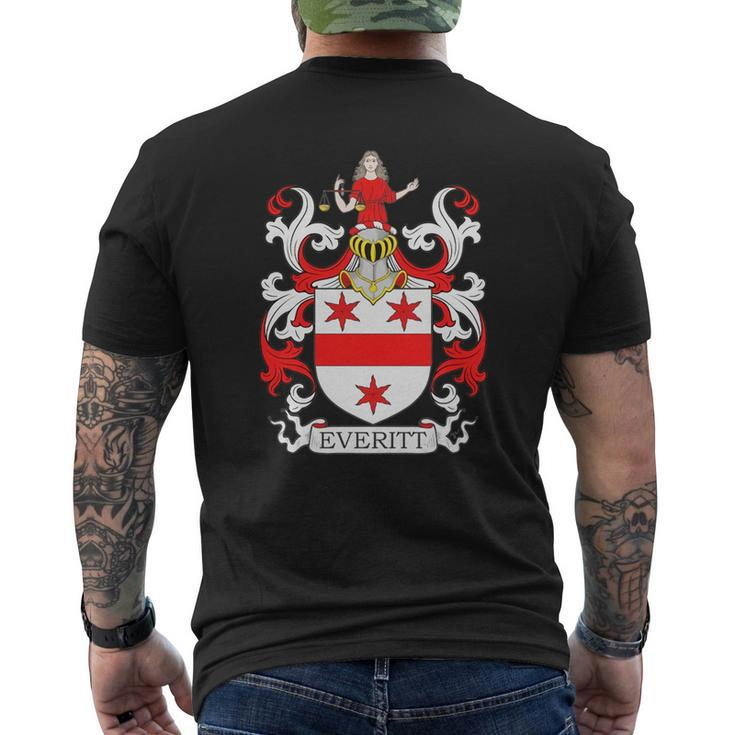 Everitt Coat Of Arms I British Family Crests Mens Back Print T-shirt