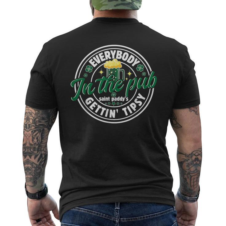 Everybody In The Pub Getting Tipsy St Patrick's Day Men's T-shirt Back Print