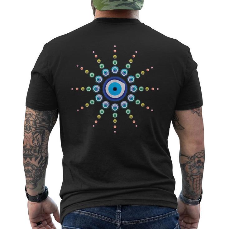 Evil Eye Protection Greek Turkish Nazar Charm Graphic Men's T-shirt Back Print