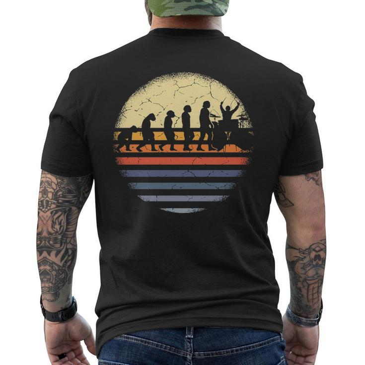 Evolution Drums  Sunrise Drummer Men's T-shirt Back Print