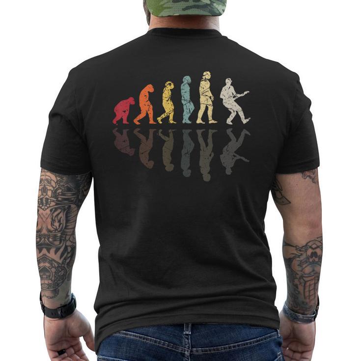 Evolution Of Man Guitar Band Retro Vintage Guitarist Men's T-shirt Back Print