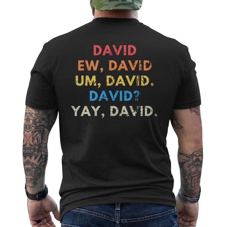 Ew David Vintage Retro Distressed Women Men's T-shirt Back Print