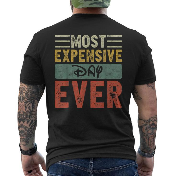 Most Expensive Day Ever Vacation Travel Saying Men's T-shirt Back Print