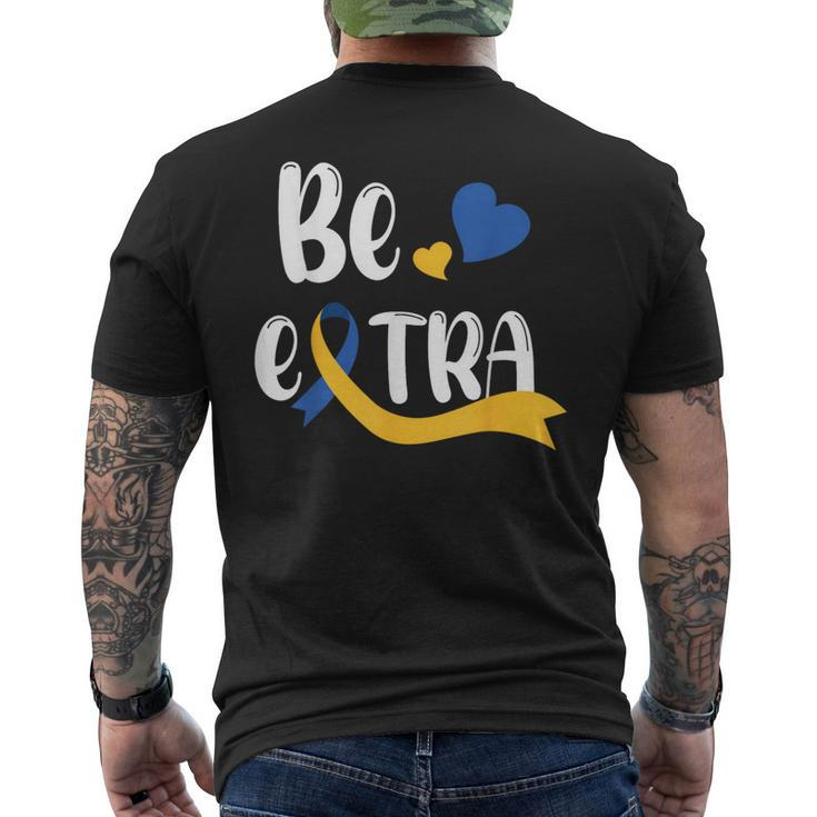 Be Extra Cute T21 World Down Syndrome Awareness Day Men's T-shirt Back Print