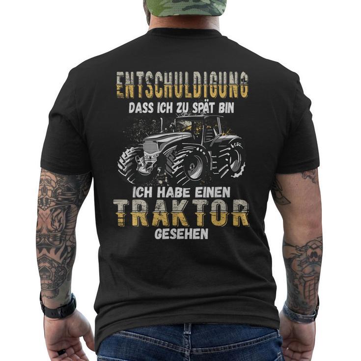 Extschuldigung Dass Ich Zu Spät Excuse Das Ich Zu Sp T-Shirt mit Rückendruck