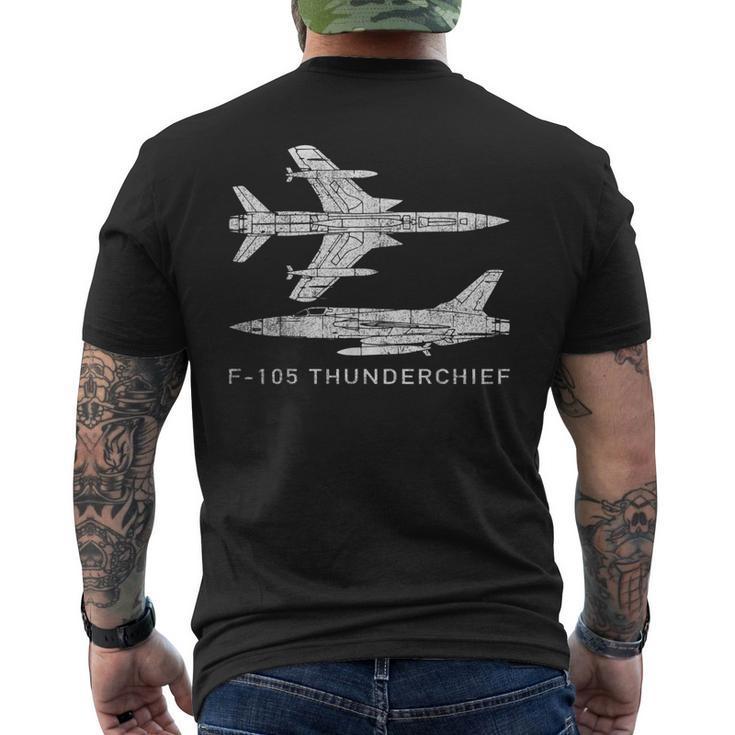 F-105 Thunderchief Fighter-Bomber Plane Men's T-shirt Back Print