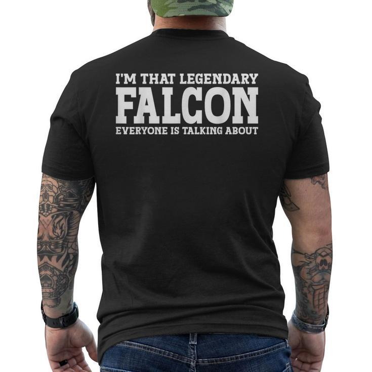 Falcon Surname Team Family Last Name Falcon Men's T-shirt Back Print