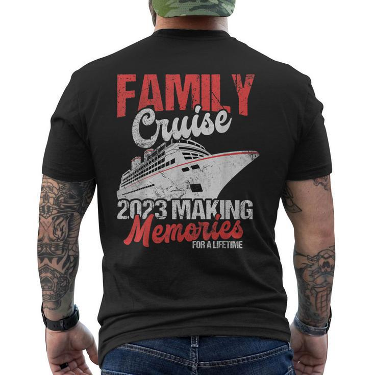 Family Cruise 2023  Vacation Party Trip Ship Mens Back Print T-shirt