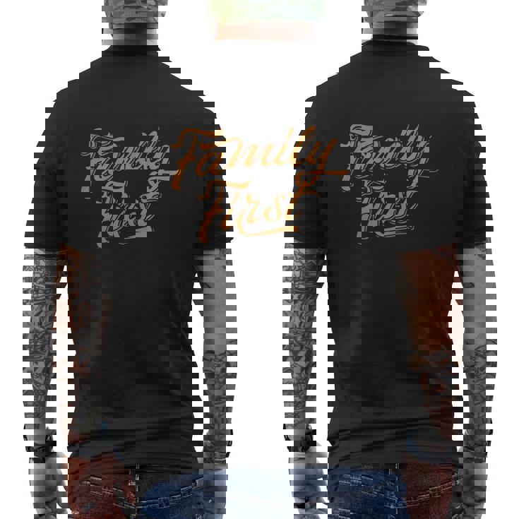 Family First Mens Back Print T-shirt | Seseable CA