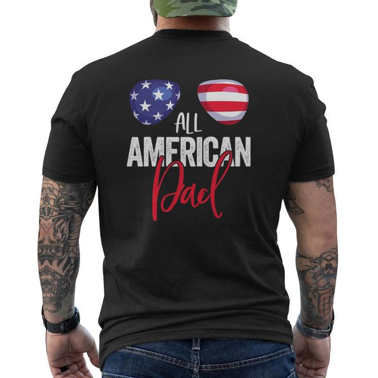 Family Matching 4Th Of July Men Dad American Flag Mens Back Print T-shirt