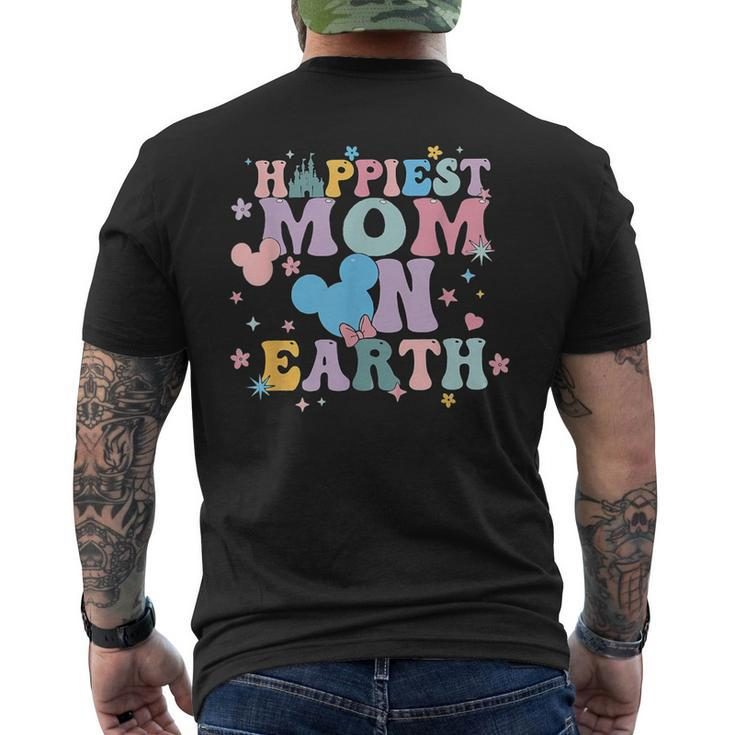 Family Trip Happiest Place Men's T-shirt Back Print