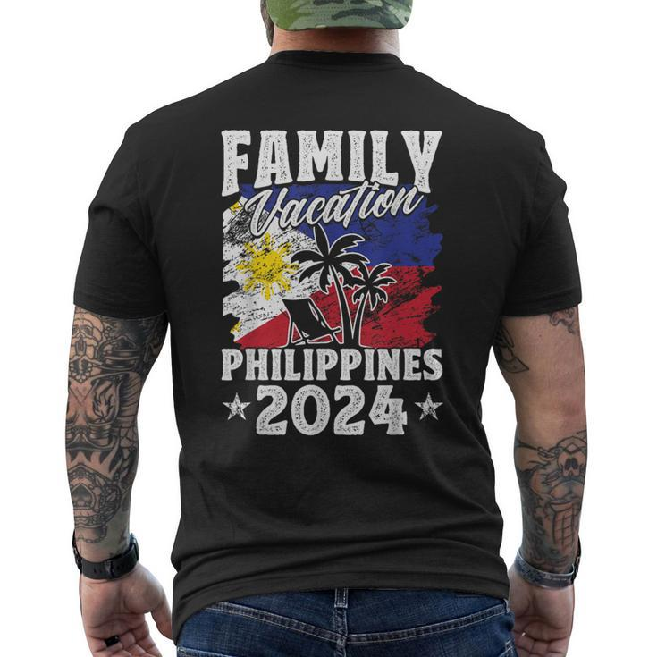 Family Vacation Philippines 2024 Beach Summer Vacation Men's T-shirt Back Print
