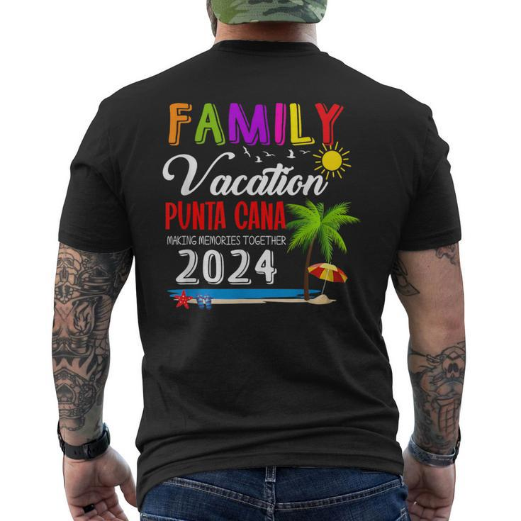 Family Vacation Punta Cana Making Memories 2024 Beach Trip Men's T-shirt Back Print