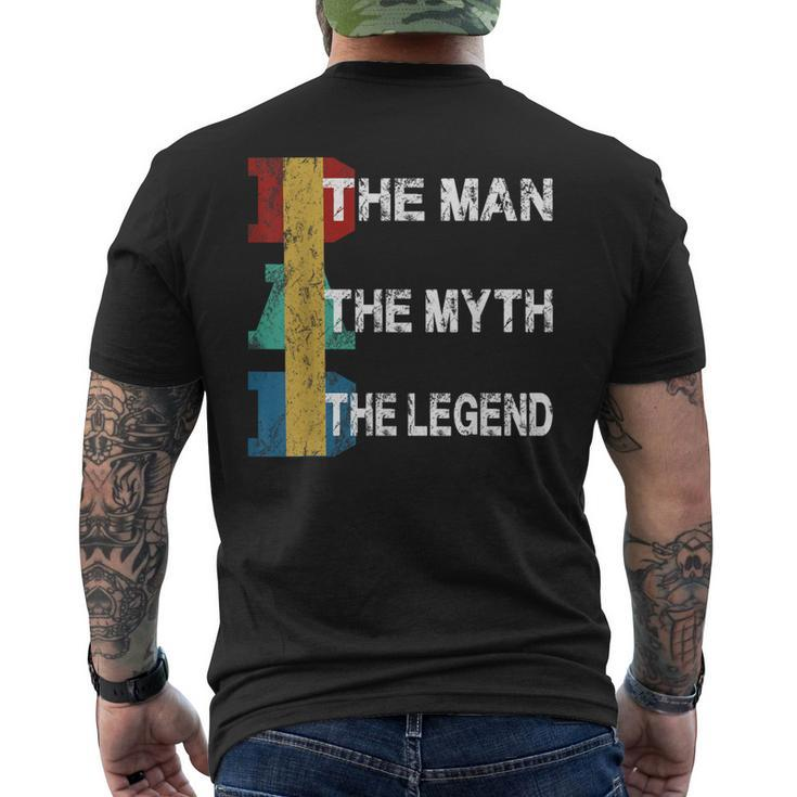 Fanny Dad The Man The Myth The Legend Papa Dad Fathers Day Men's T-shirt Back Print
