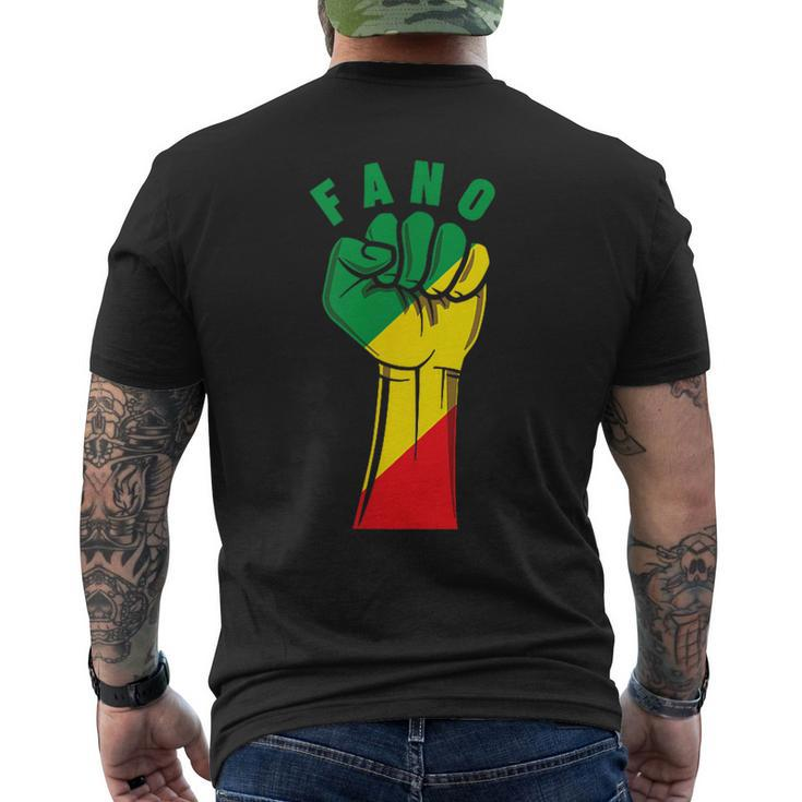 Fano Fist With The Ethiopian Flag Men's T-shirt Back Print
