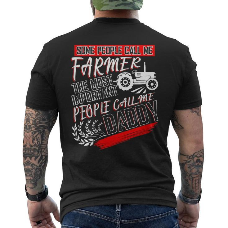 I Am A Farmer Daddy Men's T-shirt Back Print