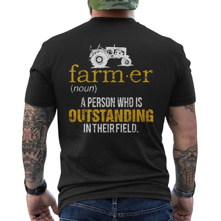 Farmer A Person Who Is Outstanding In Their Field Farm Men's T-shirt Back Print