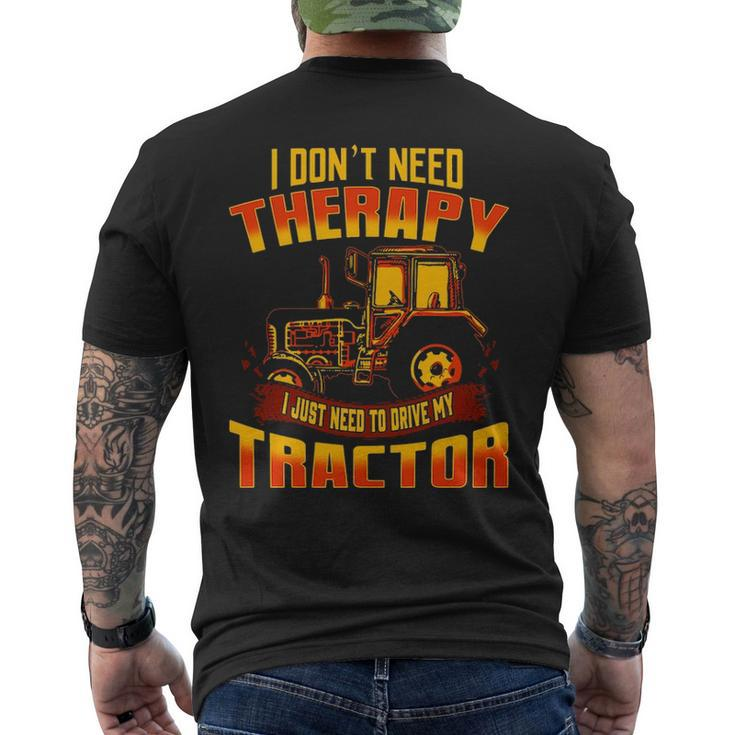 Farmer Tractor Farming Quotes Humor Farm Sayings Men's T-shirt Back Print