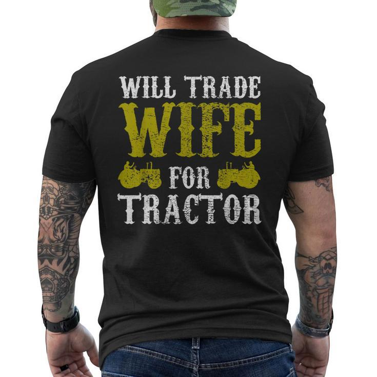 Farmer Tractor Rancher Tractors Lover Vintage Men's T-shirt Back Print