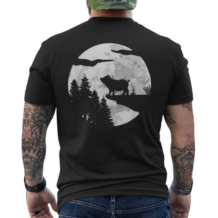 Farmers Pig Full Moon Piglet Pig T-Shirt mit Rückendruck