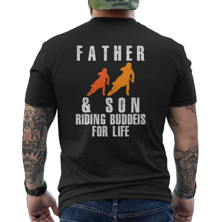 Father & Son Riding Buddies Dirt Bike Motocross Mens Back Print T-shirt