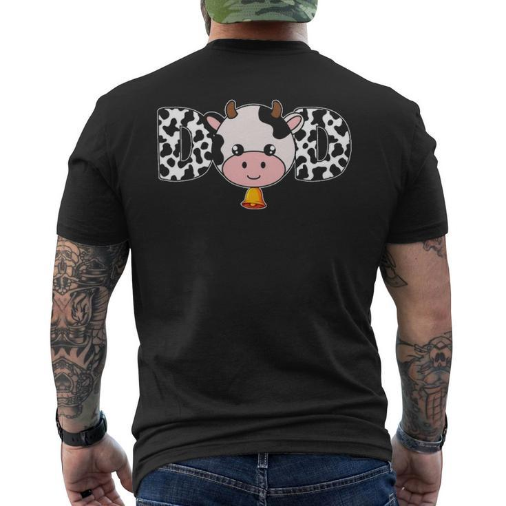 Father Cow Dad Farming Birthday Matching Men's T-shirt Back Print