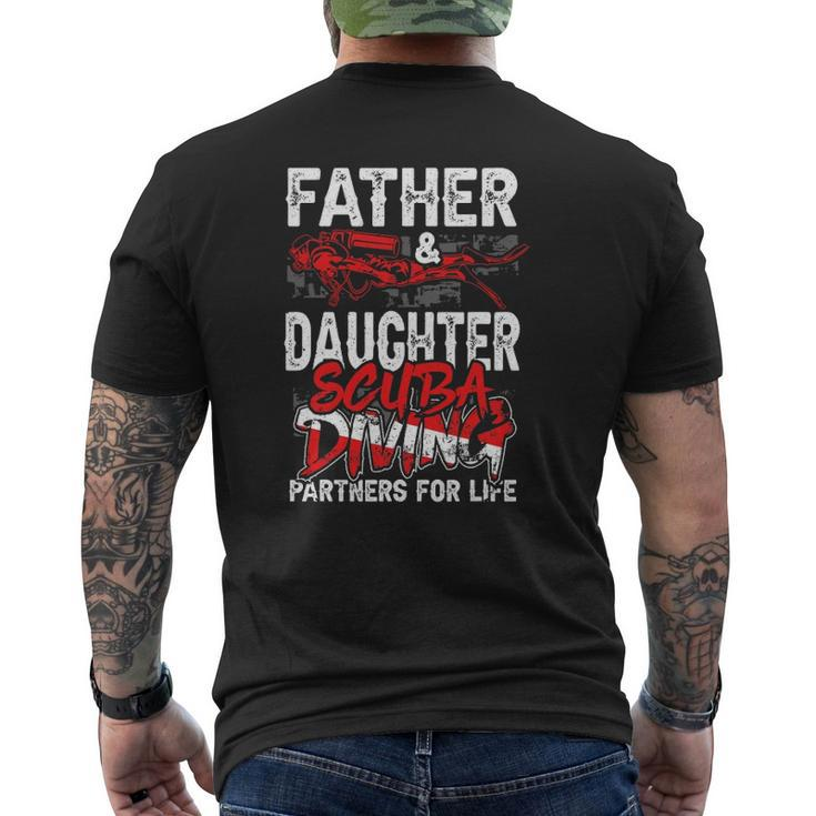 Father And Daughter Scuba Diving Partners For Life Dad Mens Back Print T-shirt