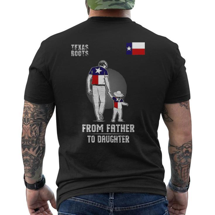 Father To Daughter Texas Men's T-shirt Back Print