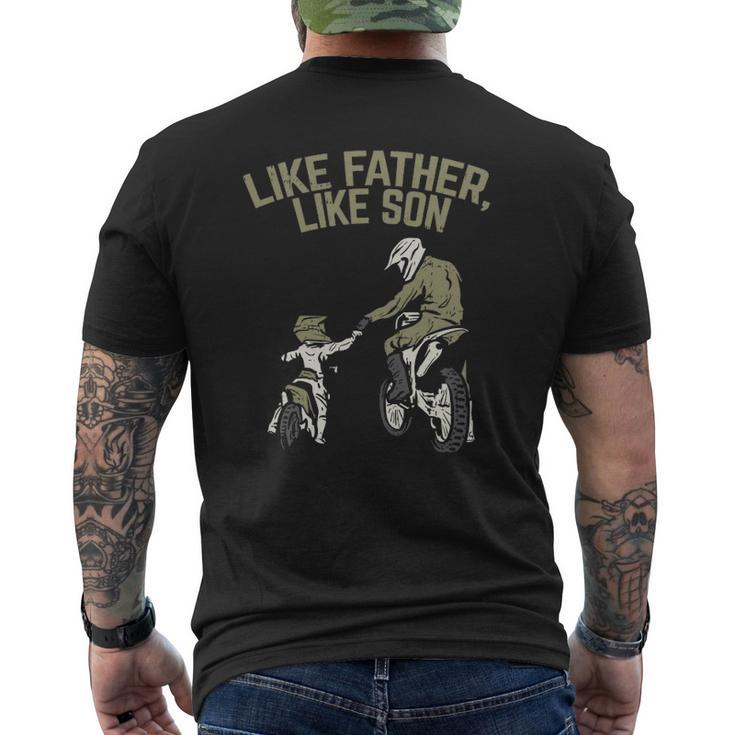 Like Father Son Dirt Bike Matching Motocross Boys Men  Mens Back Print T-shirt